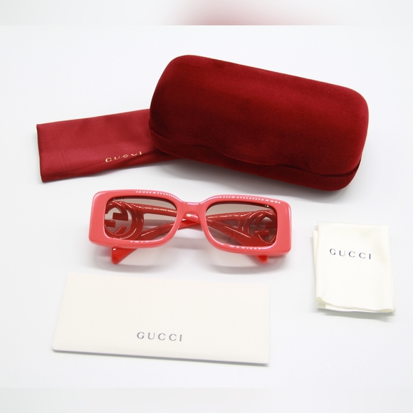 NEW GUCCI SUNGLASSES GG1325S 005 SQUARE RED WOMEN GUCCI EYEWEAR main image 11